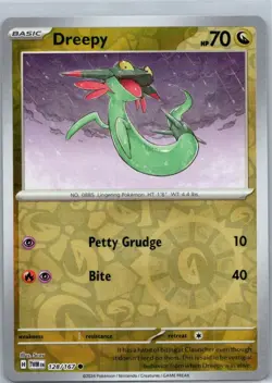 Pokemon Dreepy SV06: Twilight Masquerade 128/167 Near Mint NM Reverse Holo - Image 1