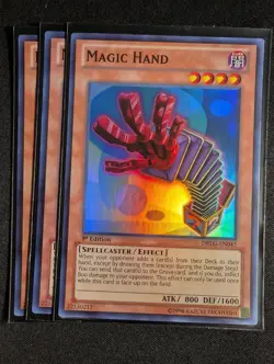 Yugioh - 3x Magic Hand DRLG-EN045 1st Edition Super Rare NM - Image 1
