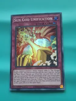 Yugioh - Sun God Unification Super Rare 1st Edition LED7-EN007 LP - Image 1