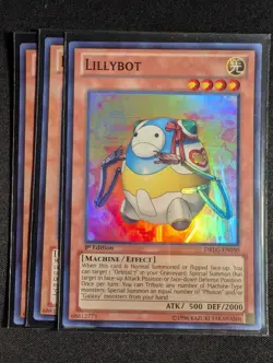 Yugioh - 3x Lillybot DRLG-EN050 1st Edition Super Rare NM - Image 1