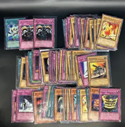 2002 Vintage YuGiOh Pharaoh's Servant (PSV) 100 Card Lot Unlimited LP + Rares - Image 1