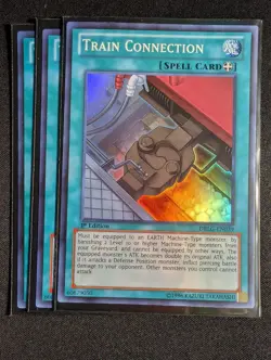 Yugioh - 3x Train Connection DRLG-EN039 1st Edition Super Rare NM - Image 1