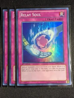 Yugioh - 3x Relay Soul DRLG-EN008 1st Edition Super Rare NM - Image 1