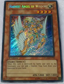 Yugioh 1x Harvest Angel of Wisdom STON-EN063 Secret Rare 1st Edition Near Mint - Image 3