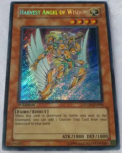 Yugioh 1x Harvest Angel of Wisdom STON-EN063 Secret Rare 1st Edition Near Mint - Image 4