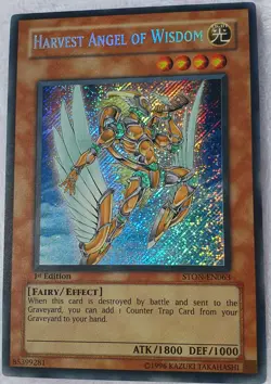 Yugioh 1x Harvest Angel of Wisdom STON-EN063 Secret Rare 1st Edition Near Mint - Image 5