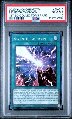 YUGIOH 1ST ED MZTM-EN016 SEVENTH TACHYON COLLECTOR'S PSA 10 GEM MINT #117257289 - Image 1