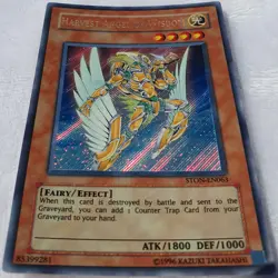 Yugioh 1x Harvest Angel of Wisdom STON-EN063 Secret Rare Unlimited Ed Near Mint - Image 4