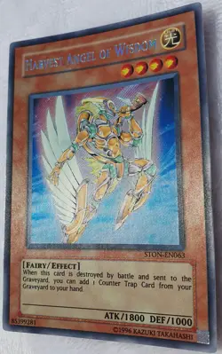 Yugioh 1x Harvest Angel of Wisdom STON-EN063 Secret Rare Unlimited Ed Near Mint - Image 5
