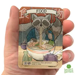 Ramen Raccoon Food Metal Token Magic Card | Hand-Drawn Fantasy Metal Proxy Art - Image 3