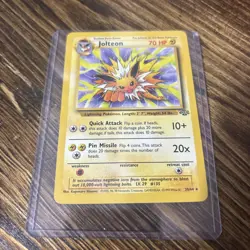 JOLTEON 20/64 - NON-HOLO RARE - Jungle - VINTAGE WOTC POKEMON CARD - LP - Image 1