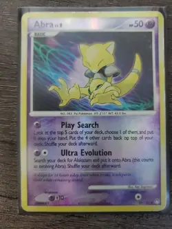 Pokemon TCG Abra Card 69/123 Mysterious Treasures Common Reverse Holo 2007 Ungra - Image 1