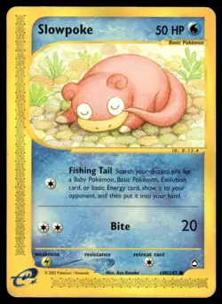 2003 Pokemon E-Card - Aquapolis Slowpoke #108 Light Play - Image 1