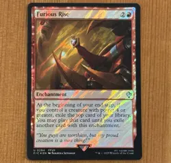 Furious Rise, U 0294, NM Surge Foil, MTG Final Fantasy Commander FIC Collector - Image 1