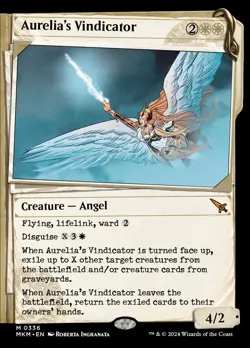 MTG Aurelia's Vindicator (Showcase) [Murders at Karlov Manor] Foil Near Mint - Image 1