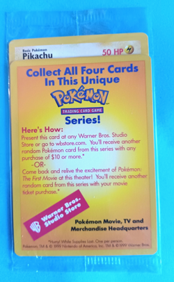 POKEMON WB PIKACHU THE FIRST MOVIE BLACK STAR PROMO SEALED CLEAN & UNPLAYED - Image 1