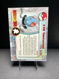 1999 Topps Pokemon TV Animation Series 1 Tentacool #72 Blue Logo Non Holo - Image 2
