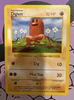 Pokemon TCG Base Set DIGLETT 047/102 (1999) - Image 1