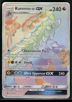 Kommo-o GX 159/145 Pokemon TCG Guardians Rising Sun & Moon Secret Rare Card NM - Image 1