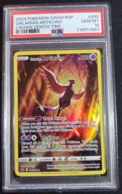 2023 POKEMON SWSH BLACK STAR PROMO CROWN ZENITH TINS GALARIAN ARTICUNO PSA 10 - Image 1