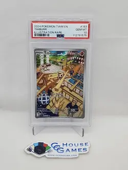 Timburr 183/167 PSA 10 Pokemon Illustration Foil Twilight Masquerade *CCGHouse* - Image 1