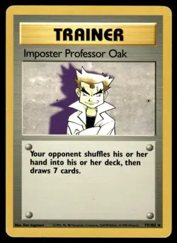 2000 Pokemon Base Set Imposter Professor Oak #73 Light Play - Image 1