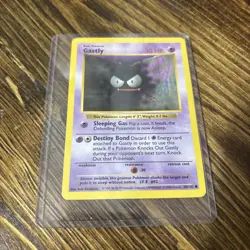 Gastly - 50/102 - Common - Shadowless Edition DMG, English Pokemon Base Set - Image 1