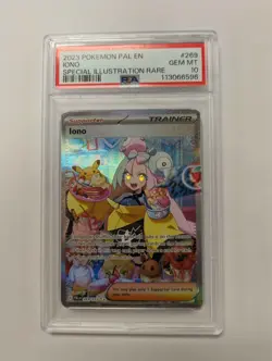 Pokemon 2023 Iono 269/193 Full Art SIR Paldea Evolved GEM MINT PSA 10 - Image 1