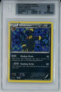 2013 POKEMON BW BLACK STAR PROMO UMBREON #BW93 HOLO BGS 9 MINT #0018105439 - Image 1