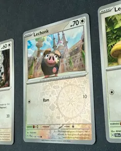 Lechonk + Oinkologne Pokemon Cards, Set of 10 with 1 Reverse Holo Colorless Type - Image 2