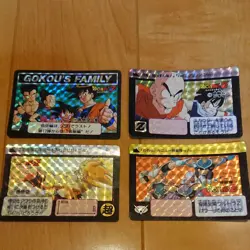 Dragon Ball Carddass 4 Card Set 1990s Used Collectible - Image 1