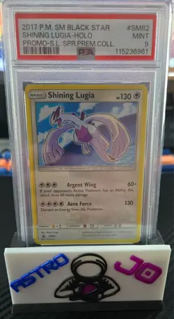 Pokemon TCG 2017 Shining Lugia Legends Black Star Promo SM82 PSA 9 - Image 1