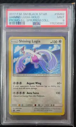 Pokemon TCG 2017 Shining Lugia Legends Black Star Promo SM82 PSA 9 - Image 3