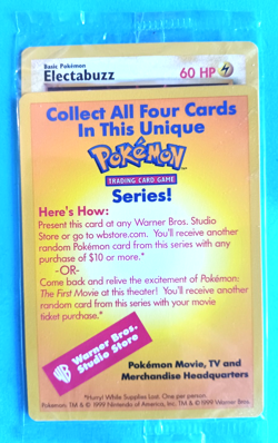 POKEMON WB ELECTABUZZ THE FIRST MOVIE BLACK STAR PROMO SEALED CLEAN & UNPLAYED - Image 1