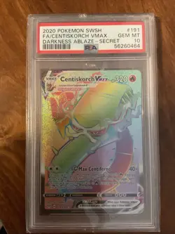 Pokemon Centiskorch VMAX 191/189 S&M Darkness Ablaze Secret - PSA 10 GEM MT BZ - Image 1
