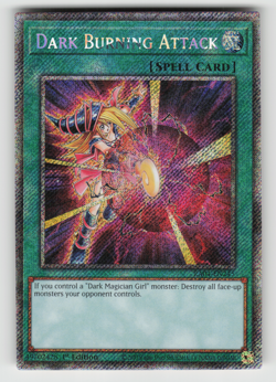 Dark Burning Attack Yugioh RA04-EN245 Platinum Secret Rare PSR NM - Image 1