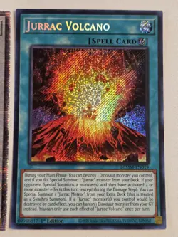 Jurrac Volcano BLMM + Jurrac Meteor RA04 Quarter Century Secret Rare Yugioh Set - Image 2