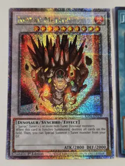 Jurrac Volcano BLMM + Jurrac Meteor RA04 Quarter Century Secret Rare Yugioh Set - Image 3