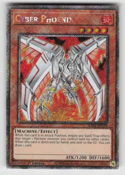 Cyber Phoenix Yugioh RA04-EN129 Platinum Secret Rare PSR NM - Image 1
