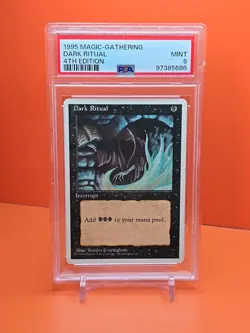 ⚫⚫⚫ 1995 Magic The Gathering DARK RITUAL 4TH EDITION PSA 9 ⚫⚫⚫ - Image 1