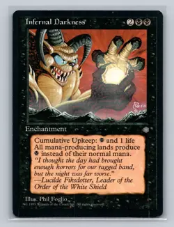 MTG Infernal Darkness Ice Age Light Play - Image 1