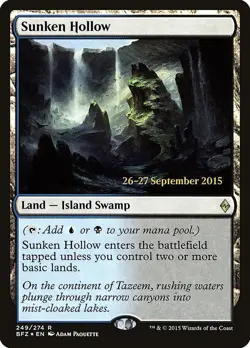 Sunken Hollow [Battle for Zendikar Prerelease Promos] Magic MTG - Image 1