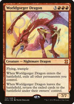 Worldgorger Dragon Eternal Masters PLD Red Mythic Rare MAGIC CARD ABUGames - Image 1