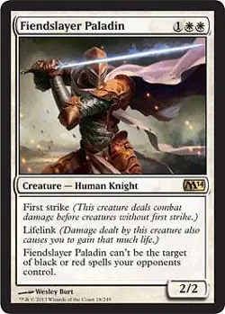 MTG Magic - Fiendslayer Paladin - Magic 2014 - Rare - NM - Image 1