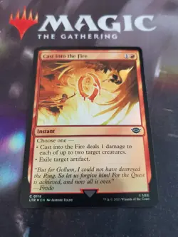 Mtg. Cast into the Fire. Foil. Lord of the Rings. Pack Fresh - Image 1