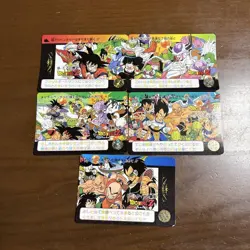 Dragon Ball Carddass 5 Card Set B9Z B10 Nemec Dragonball Vegeta Used - Image 1
