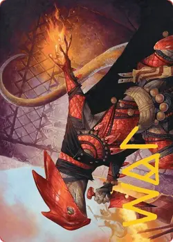 Gold Stamp Art Series CINDERING CUTTHROAT mtg Bloomburrow - Image 1