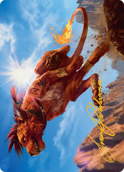 Gold Stamp Art Series RED XIII, PROUD WARRIOR mtg Final Fantasy #30 - Image 1