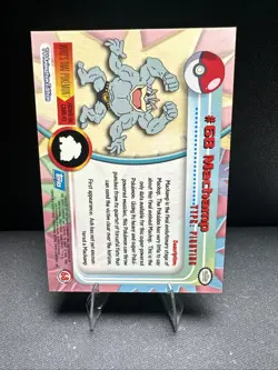 1999 Topps Pokemon TV Animation Series 1 Machamp #68 Blue Logo Non Holo - Image 2