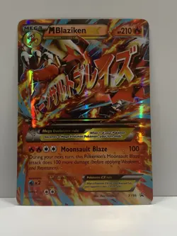 Mega Blaziken EX JUMBO OVERSIZED XY86 Black Star Promo Pokemon Card 2015 LP - Image 1